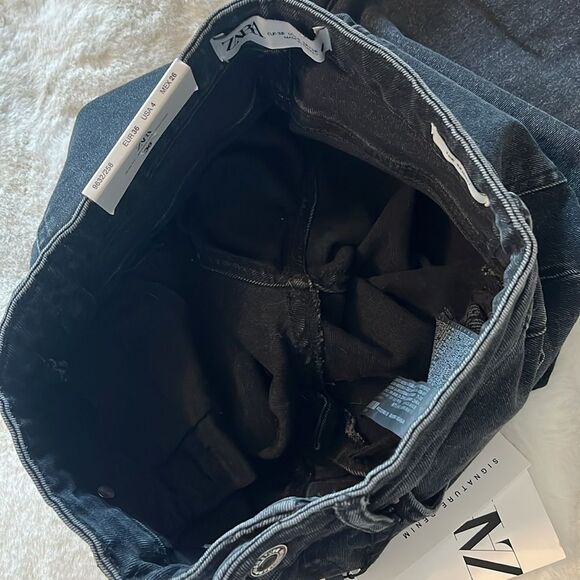 New! ZARA The Skinny with Split Hem Ash black Jeans Size 4 - Picture 16 of 16